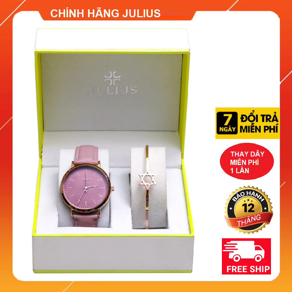 Bộ Combo Đồng hồ nữ và lắc tay nữ Chính hãng Julius Ja-1017 Bộ combo thời trang siêu hot, có thể dùng hoặc làm quà tặng
