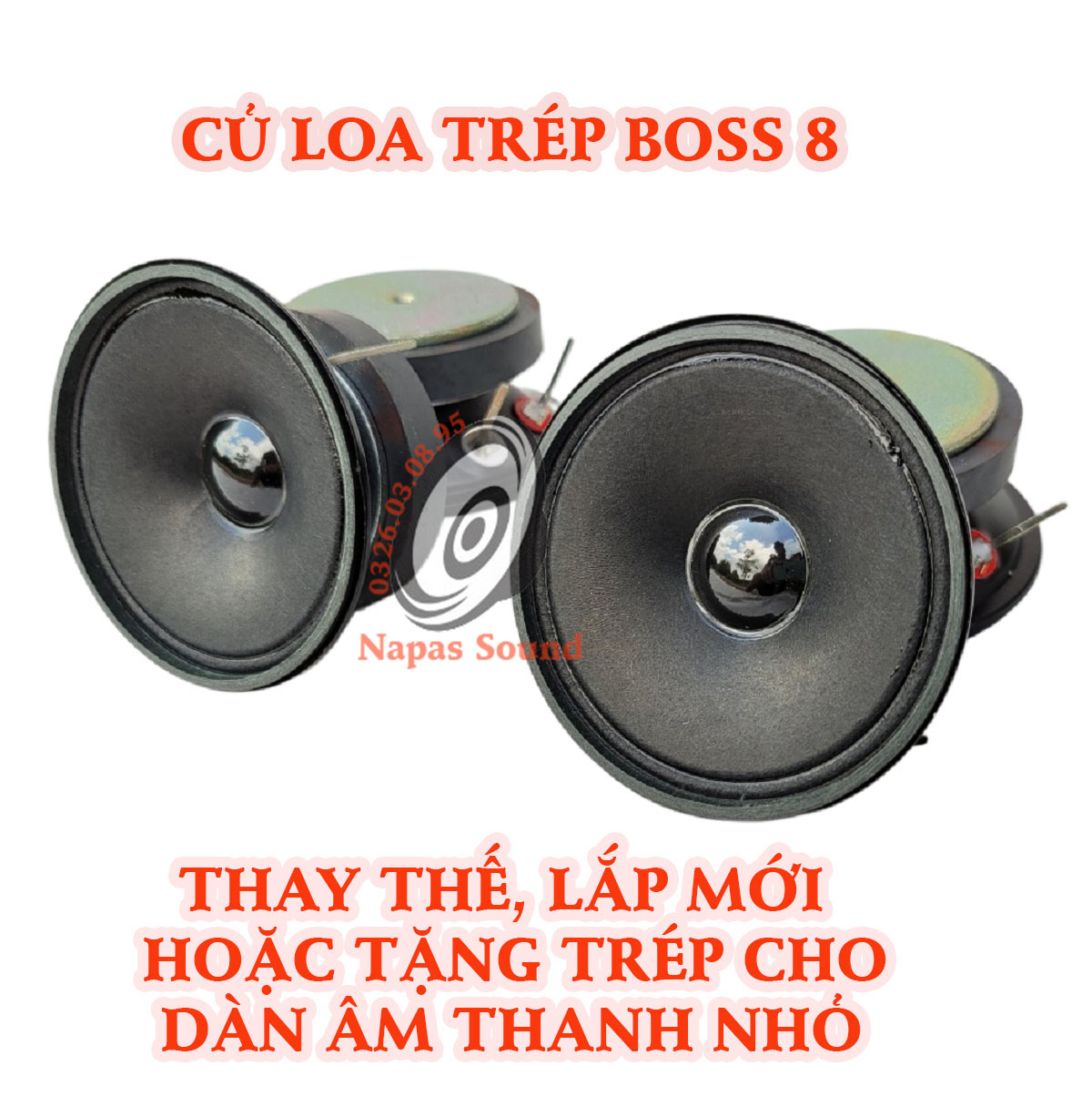 Loa treble bâu 8cm - loa trép boss 8 - tép boss 8 - loa treble giấy