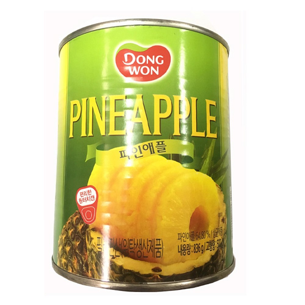 Dứa đóng hộp dongwon 836g - nhập khẩu hàn quốc