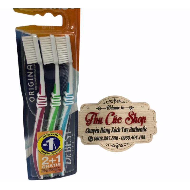 Bàn chải đánh răng dr.best vỉ 3cái