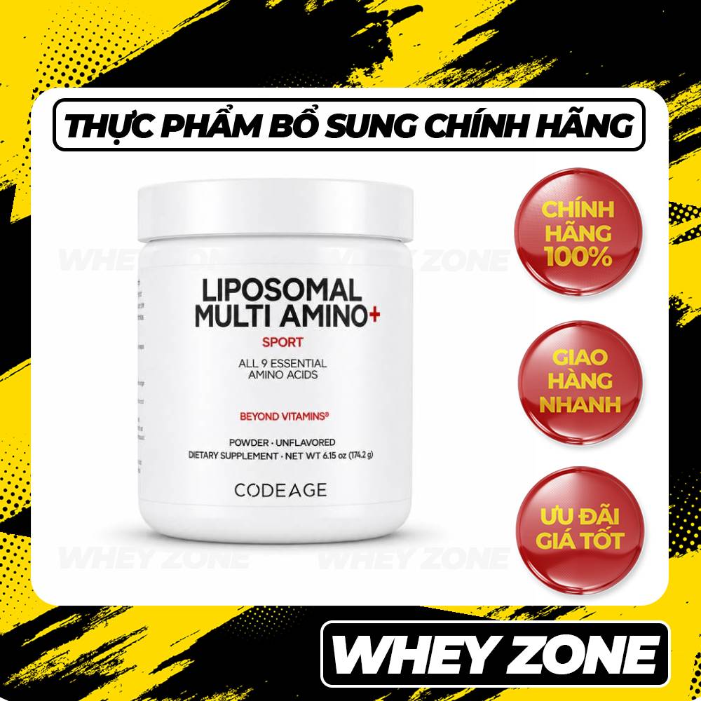 [Chính Hãng] CodeAge Liposomal Multi Amino+ Powder 6.15 oz Hỗ Trợ Cơ Bắp
