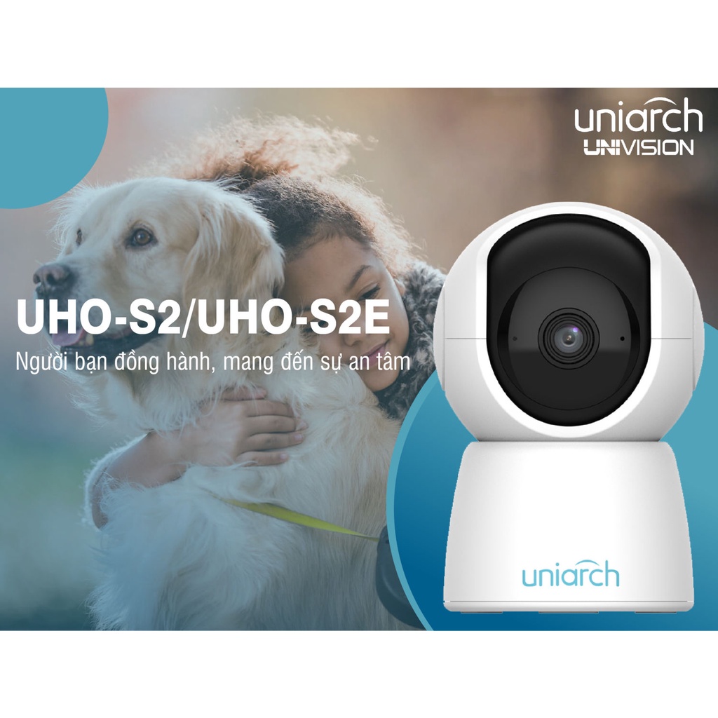 Camera IP Wifi Robot Uniarch Uho-S2E 1080P, Đàm Thoại 2 Chiều