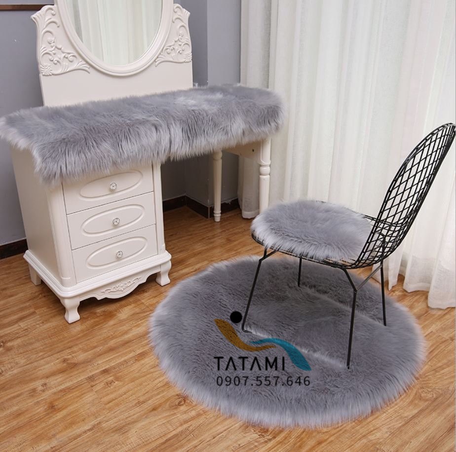 Thảm lông chụp ảnh Xám độc quyền Unique