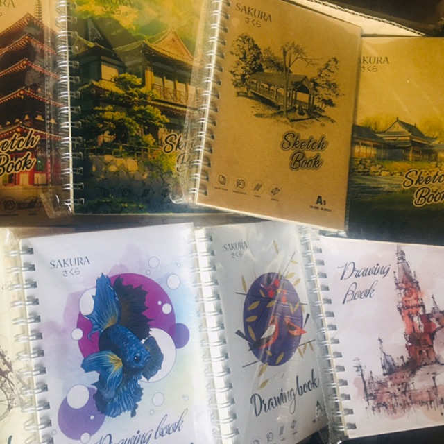 Sổ Vẽ Màu Nước Sakura A5 30 tờ, Sketchbook A5 Loại Đẹp