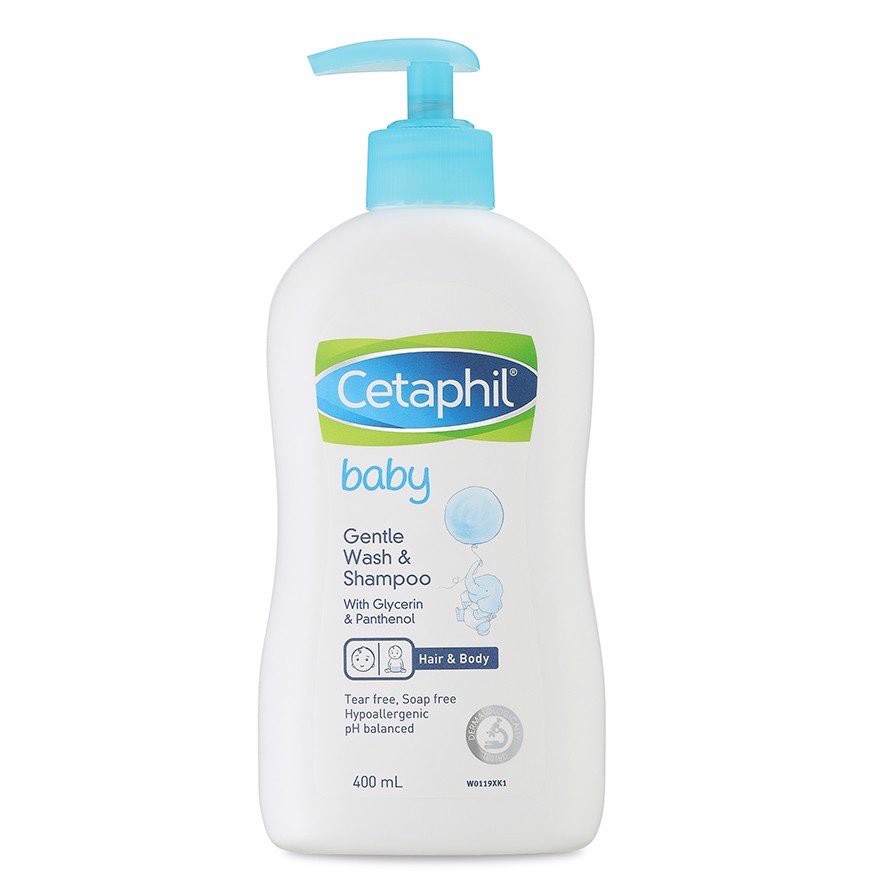 Sữa tắm gội trẻ em cetaphil baby gentle wash & shampoo 400ml