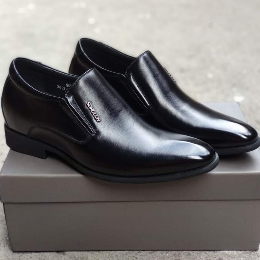[Uy tín-Bh 2 năm] Giày tây nam tăng chiều cao 7 cm, Đế độn phía trong kín đáo, hàng cao cấp 2 năm bảo hành, 100% da bò thật đền 10 triệu nếu bị bong chóc, giày được sx tại xưởng giaydepnguyenduoc giá si bằng lẻ