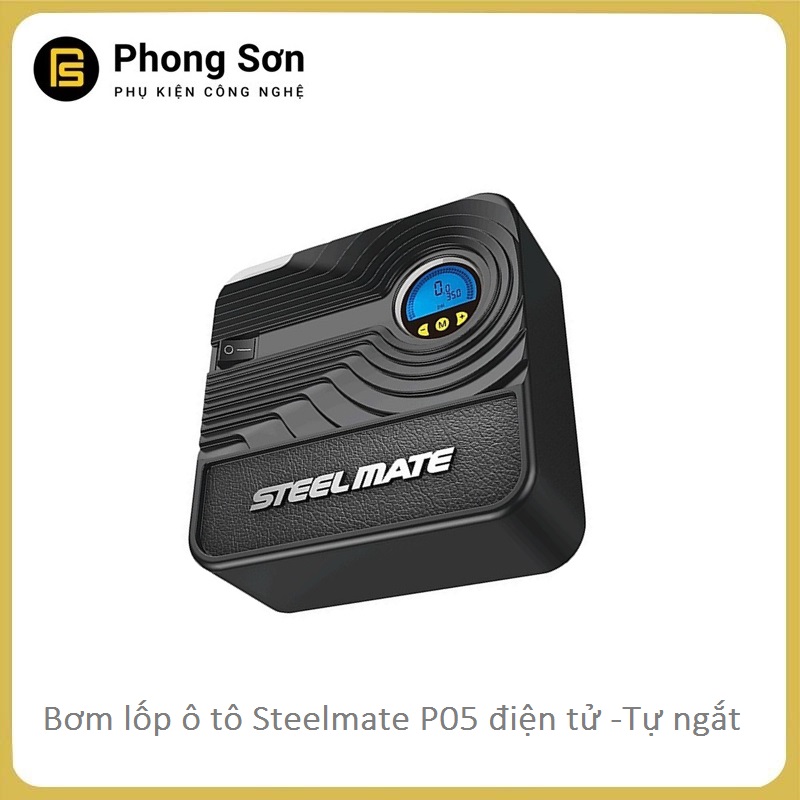 Máy bơm lốp ô tô điện tử Steel Mate P05 - máy bơm lốp xe ô tô, máy bơm lốp xe hơi, máy bơm lốp ô tô đa năng, máy bơm lốp xe ô tô mini ( Bảo Hành 06 Tháng )
