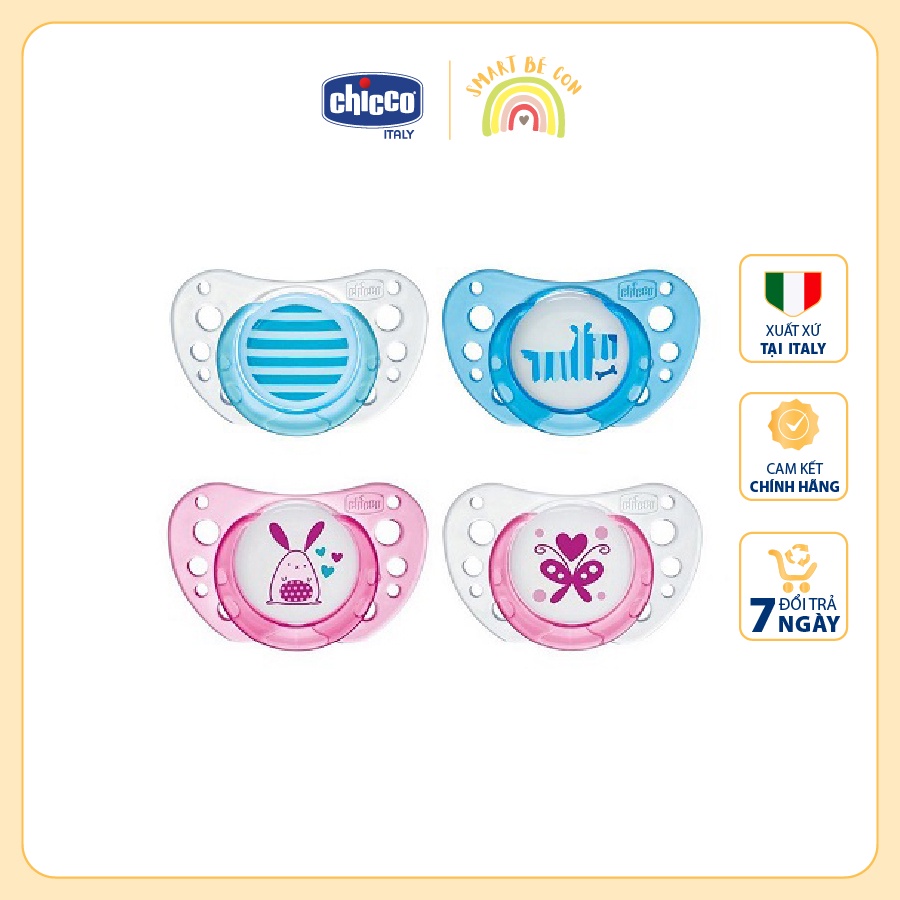 Bộ hai ty ngậm Chicco Physio Air 0 - 6M,ty ngậm cho bé
