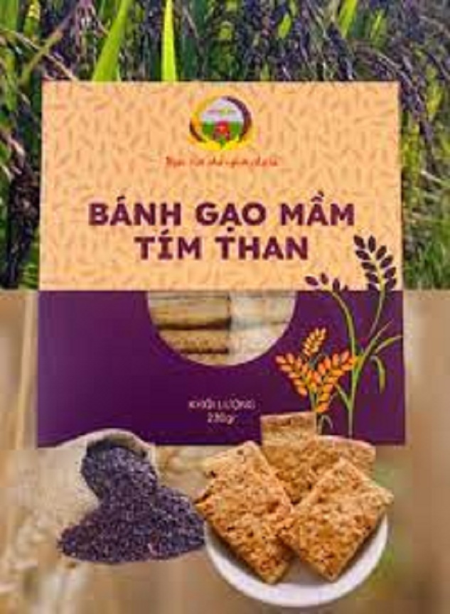 Bánh gạo mầm tím than hộp 240gr