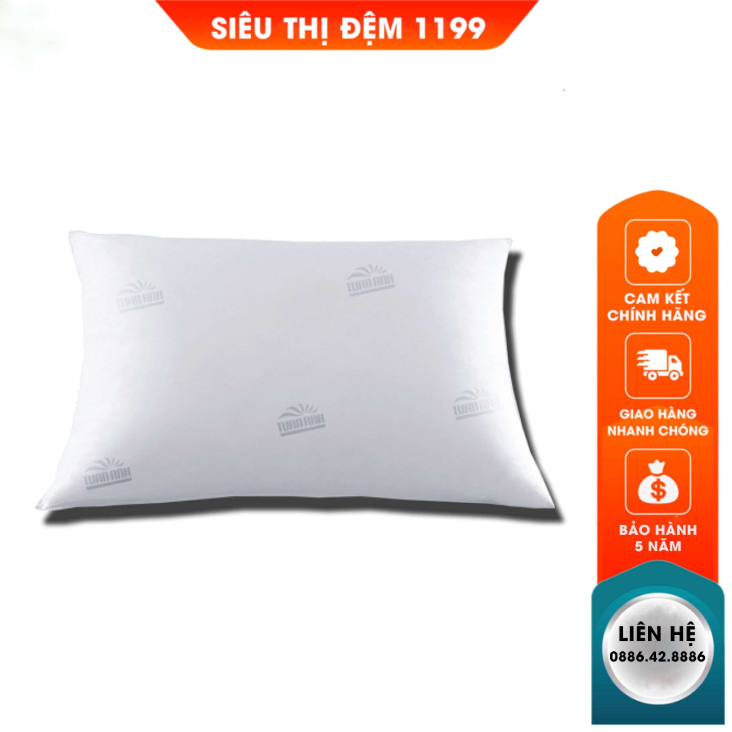Ruột gối đầu, ruột gối ôm ép hơi xuất khẩu cao cấp, bền đẹp, không xẹp 45x65cm