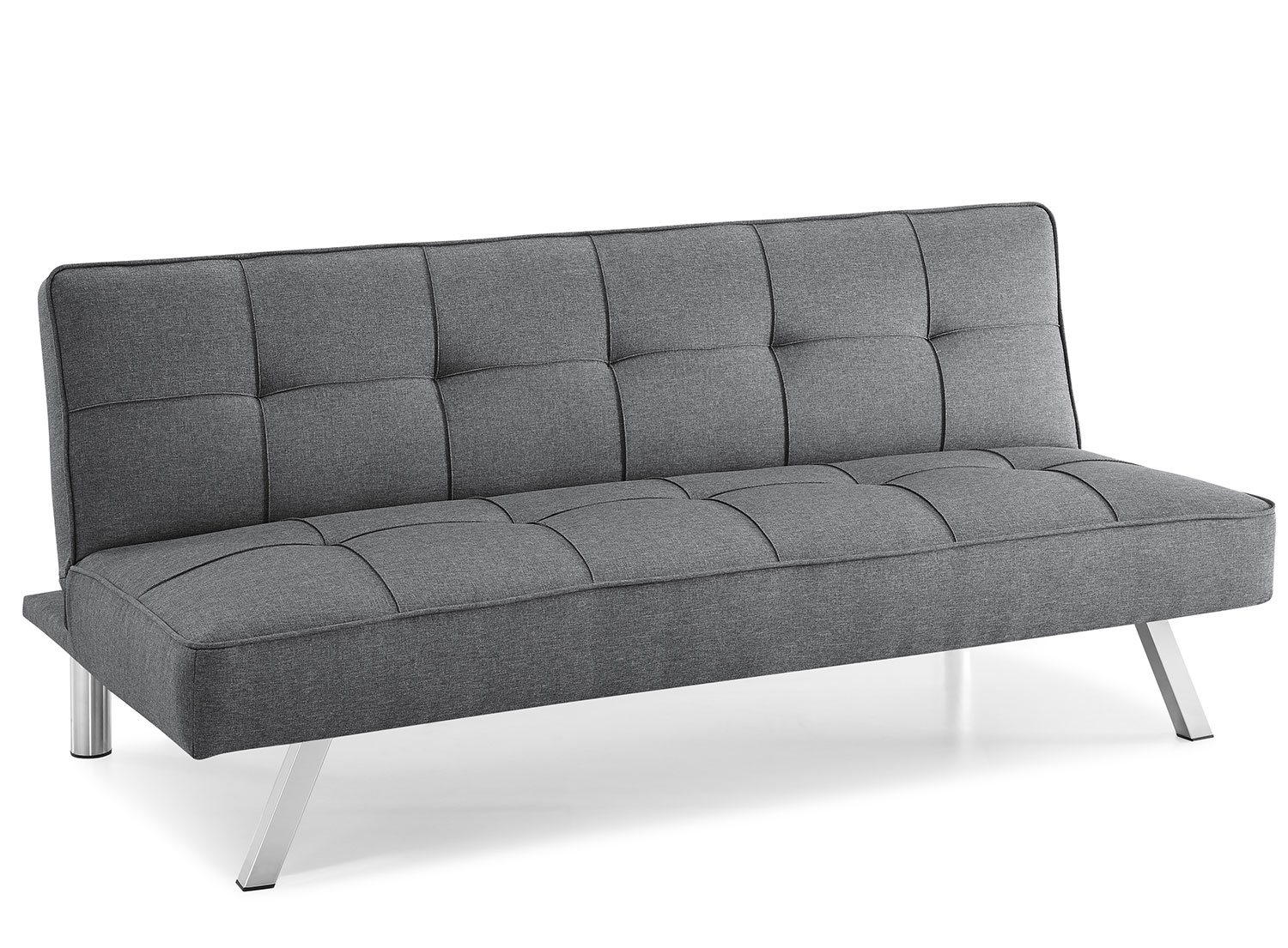 Ghế Sofa Bật Ra Thành Giường Nằm Nhỏ Gọn Bọc Vải Bố Thoáng Mát Chân Kim Loại Xi Mạ Crom Dài 1m68