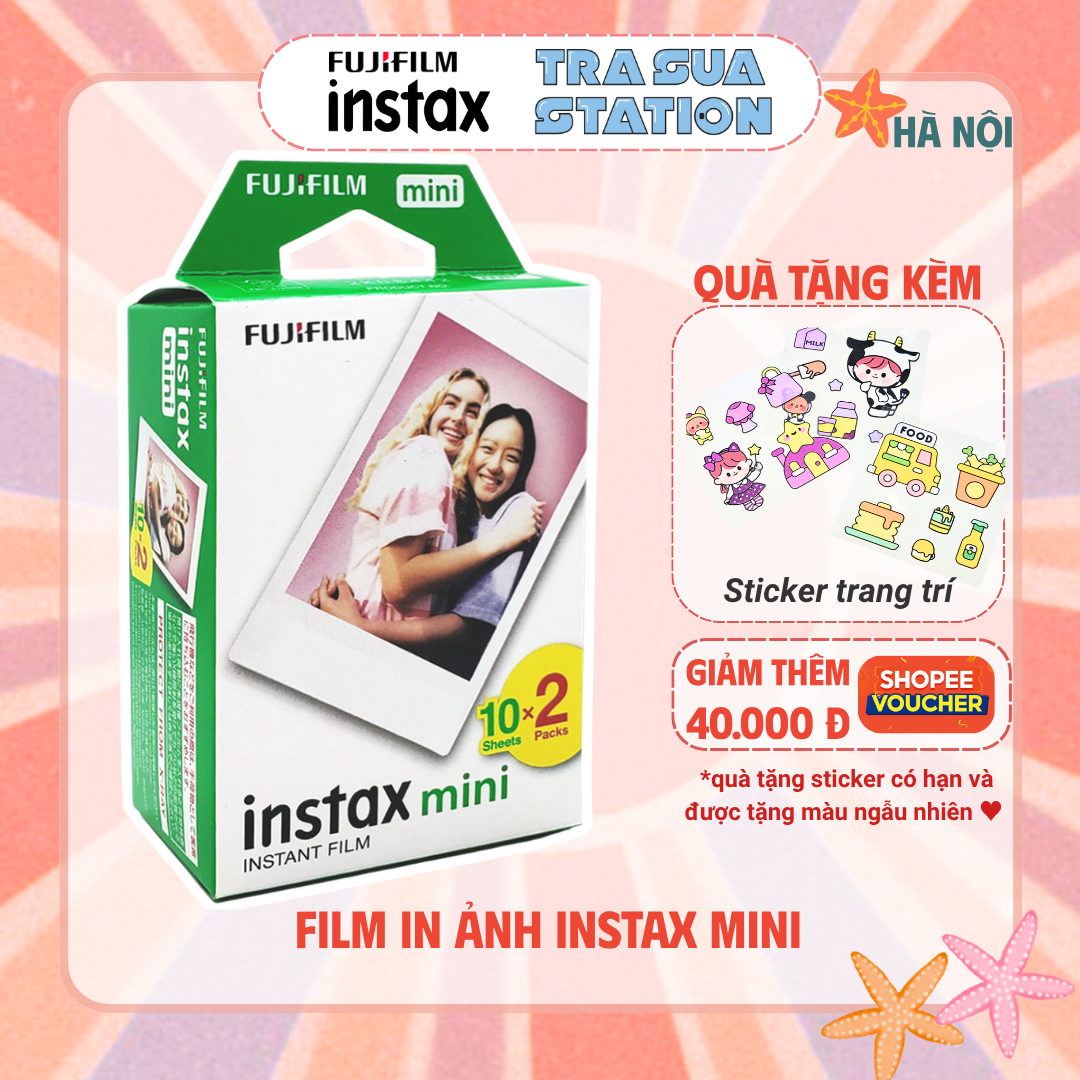 [HN] FILM INSTAX MINI - Viền Trắng - Giấy in cho máy ảnh lấy liền Fujifilm Instax Mini - Chính hãng Nhật DATE CAO - Instax Trà Sữa