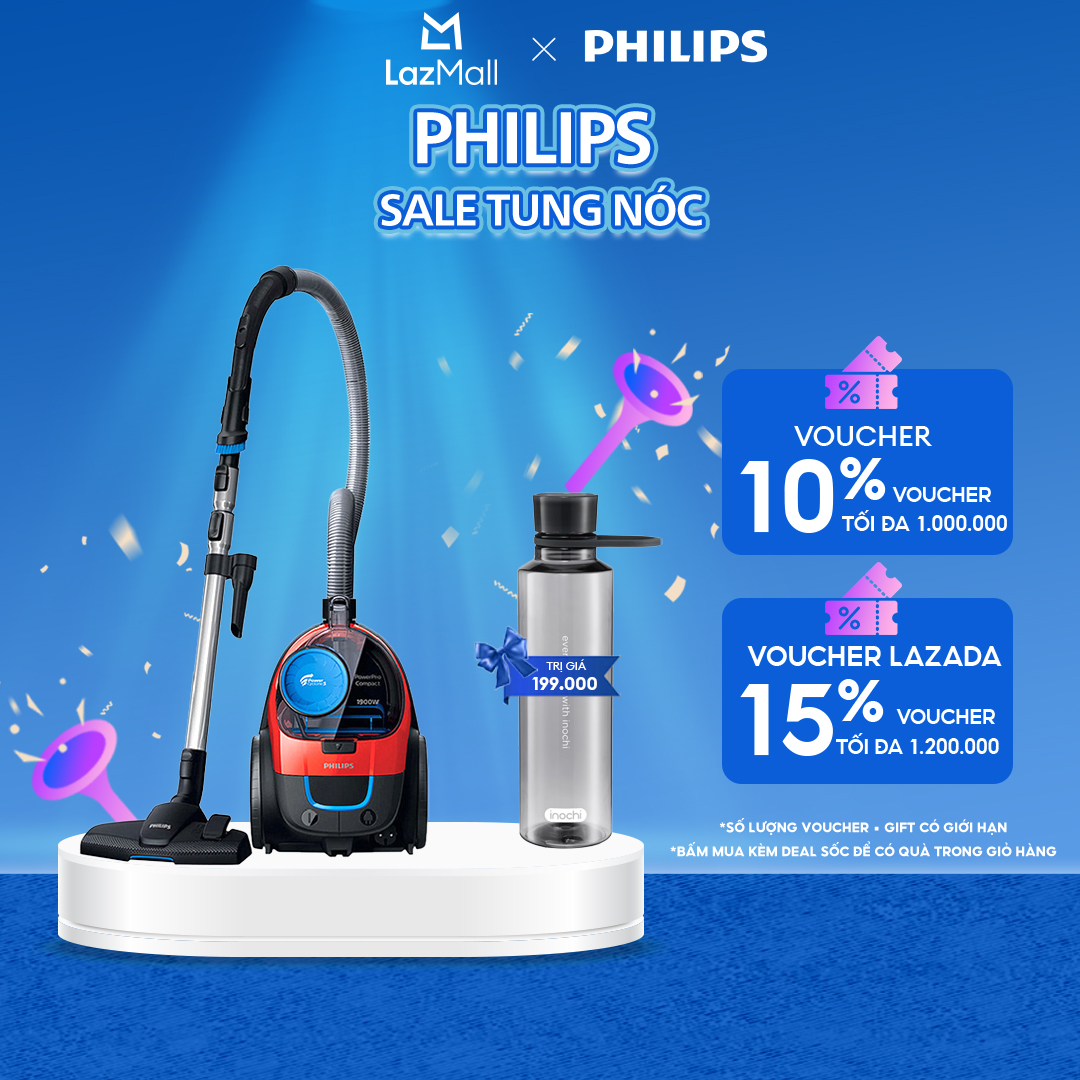 Máy Hút Bụi Philips FC9351/01 1900W - Hàng Phân Phối Chính Hãng - Đầu Hút Multi Clean - Bộ Lọc Hepa 10 Có Thể Rửa