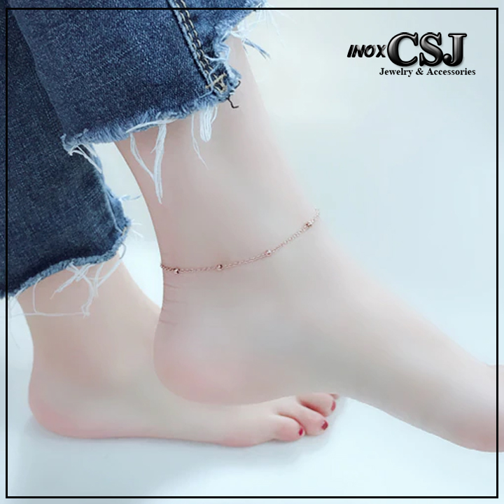 LẮC CHÂN TITAN CHỮ CONG BI CÁCH ĐIỆU VÀNG TƯƠI TA518 siêu đẹp, bền màu