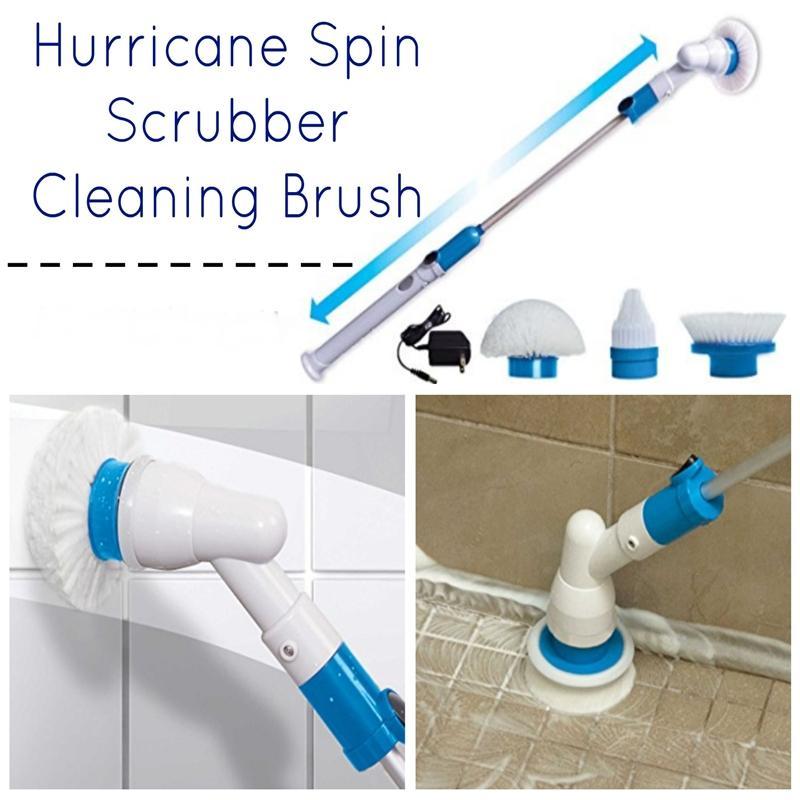 [THIẾT BỊ THÔNG MINH] Thiết Bị Vệ Sinh Phòng Tắm Nhà Bếp, Chổi Điện Đa Năng Chà Vết Bẩn 360 Độ, Tặng Kèm 3 Đầu Chổi Khác Nhau Cọ Sạch Vết Bẩn Cứng Đầu