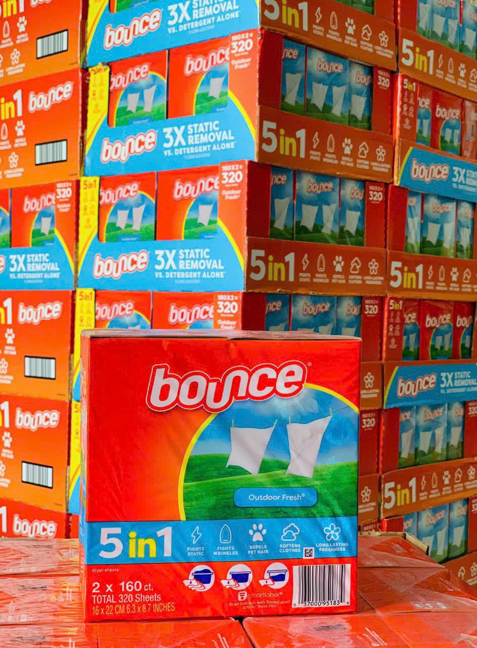 Giấy thơm quần áo Bounce Mỹ 160 tờ