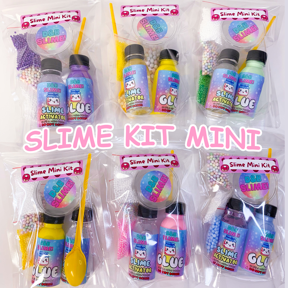Bộ kit làm slime basic - kit làm slime cơ bản đủ màu thành phẩm 120ml