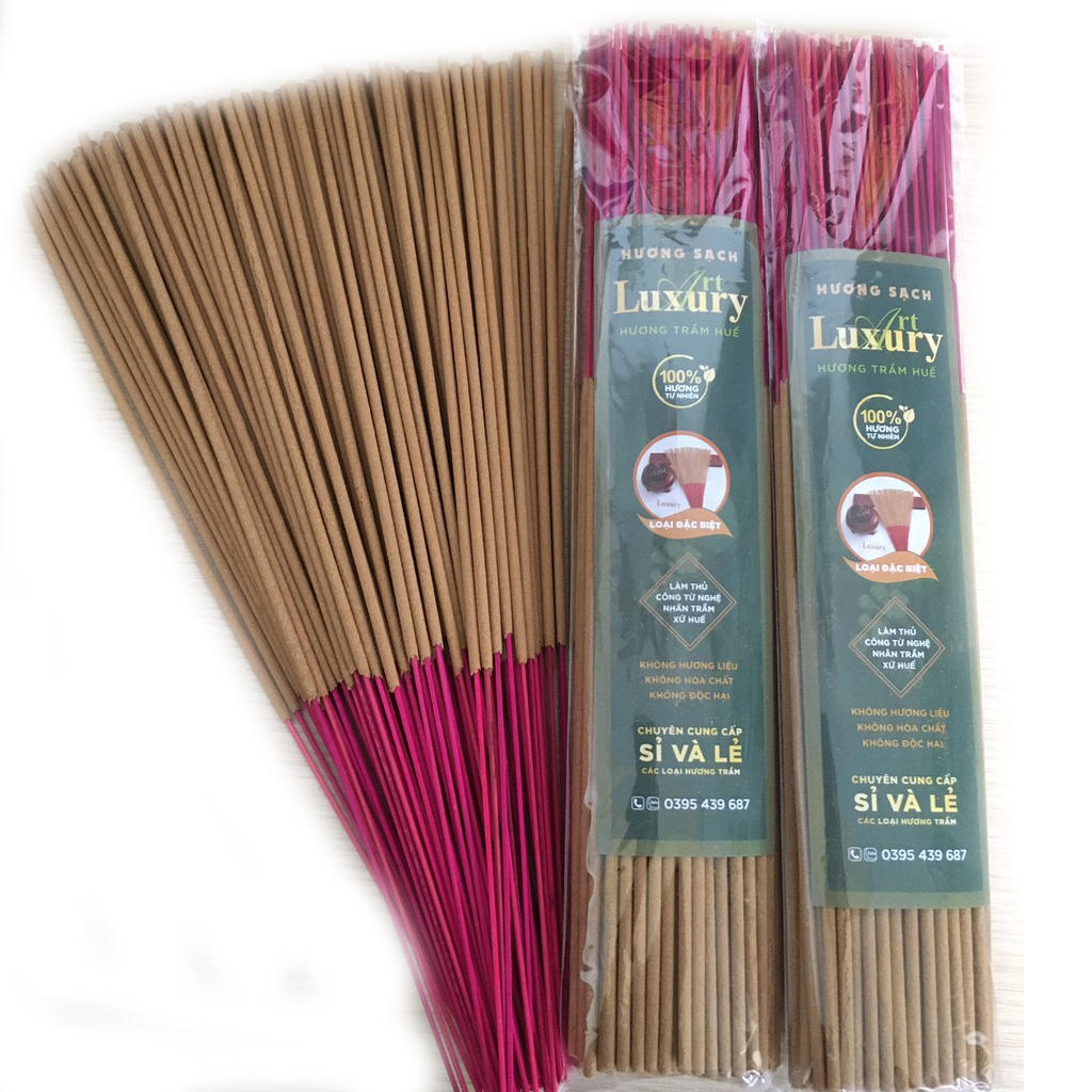 2 Bó Nhang Sạch Trầm Đặc Biệt Luxury Art  Nguyên Chất  NTH5008 200 cây