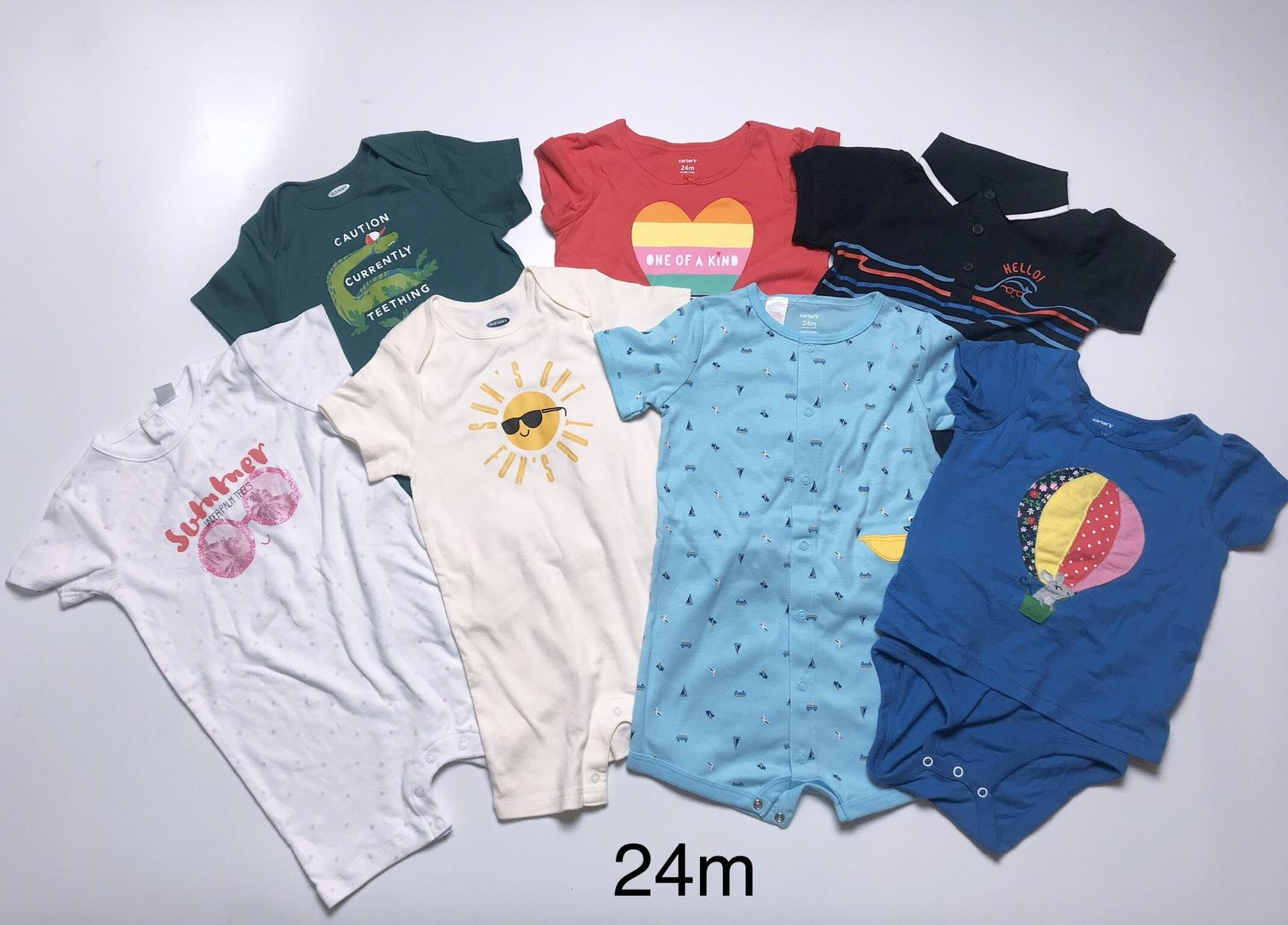 Body đùi - Áo liền quần - Bodysuit hàng xuất dư cho bé trai xuất dư 0 - 24 tháng
