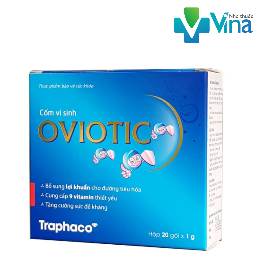 Cốm vi sinh oviotic hộp 20 gói giúp cân bằng hệ vi sinh đường ruột