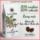 cà phê ARABICA70% + ROBUSTA 30% nguyên chất rang mộc  sạch 100%,  500G/1 GÓI