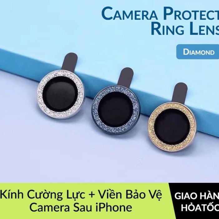 Bộ 3 dán kim cương bảo vệ mắt camera iphone 12 pro max, 12 pro, 12, 12 mini chính hãng kuzoom cực nổi bật