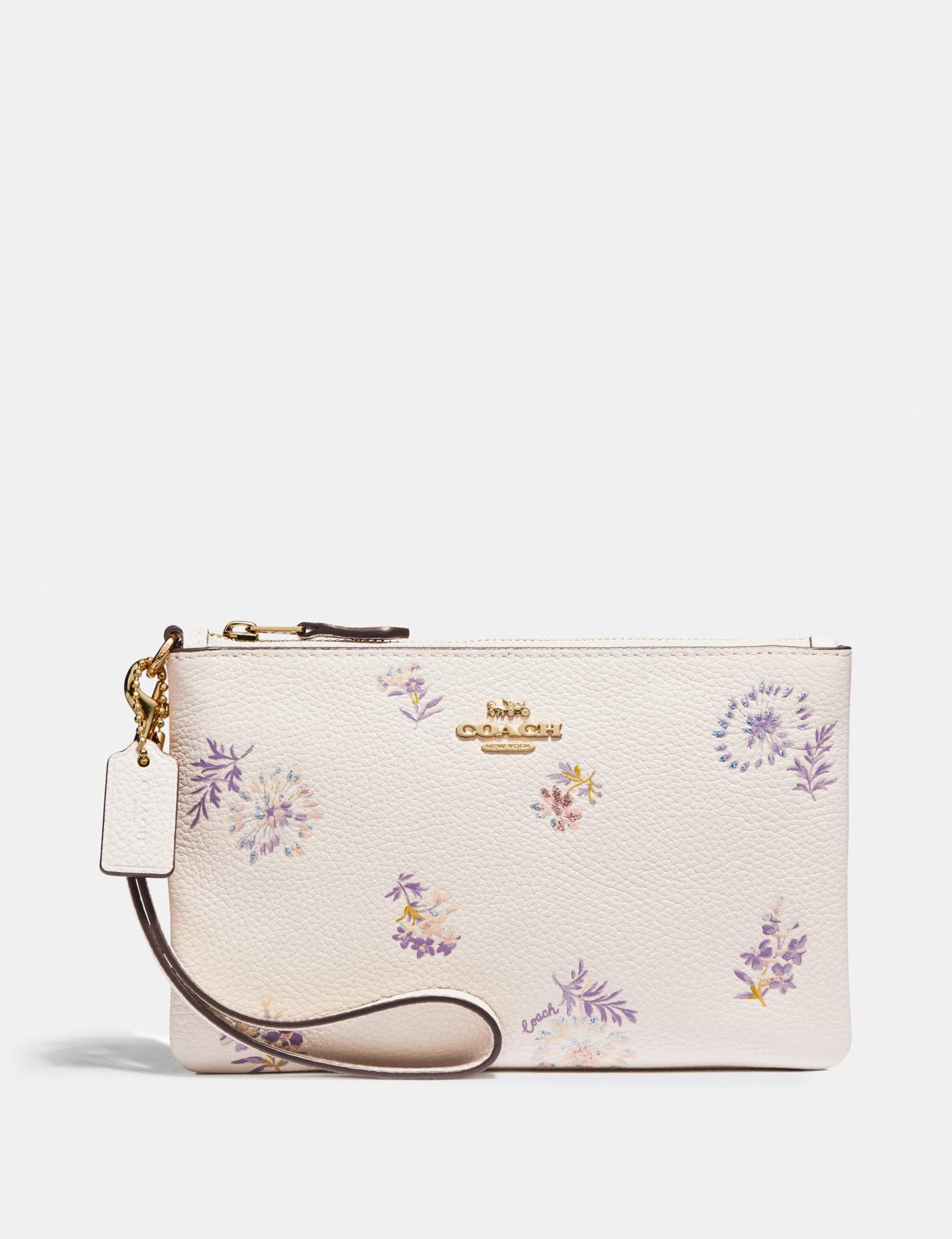 Ví Cầm Tay Coach Small Wristlet With Meadow Prairie Print