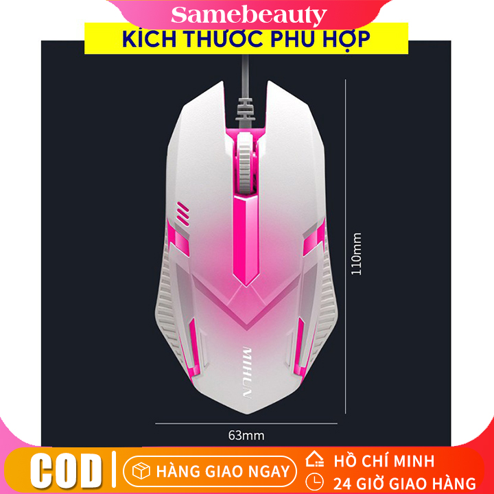 [HCM] huột Chơi Game Có Dây 1000 Dpi Chuột gaming, chuột có dây vi tính laptop MIHUN M103 đèn LED cho game thủ văn phòng kèm lót chuột