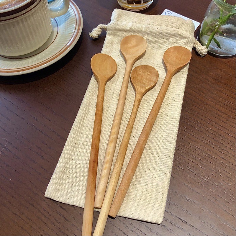 Thìa gỗ/muỗng gỗ nhãn xuất khẩu 20x3cm