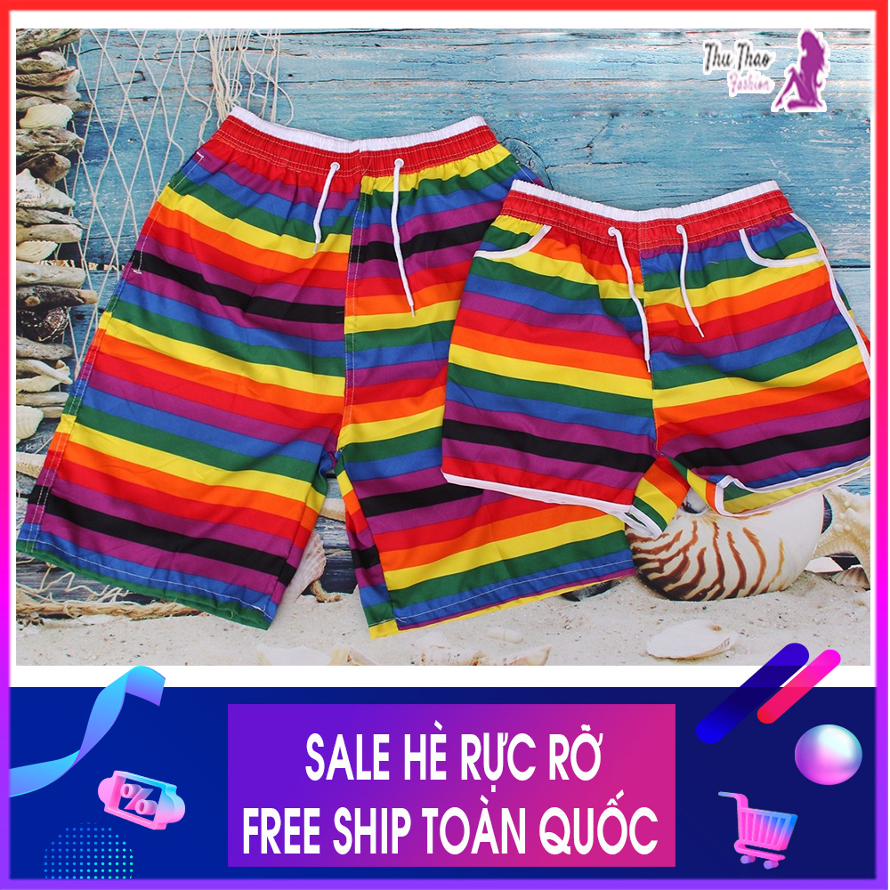 Quần Đôi Đi Biển Gia Đình❣FREESHIP❣Hàng Quảng Châu-Inbox Cân Nặng Cho Shop.