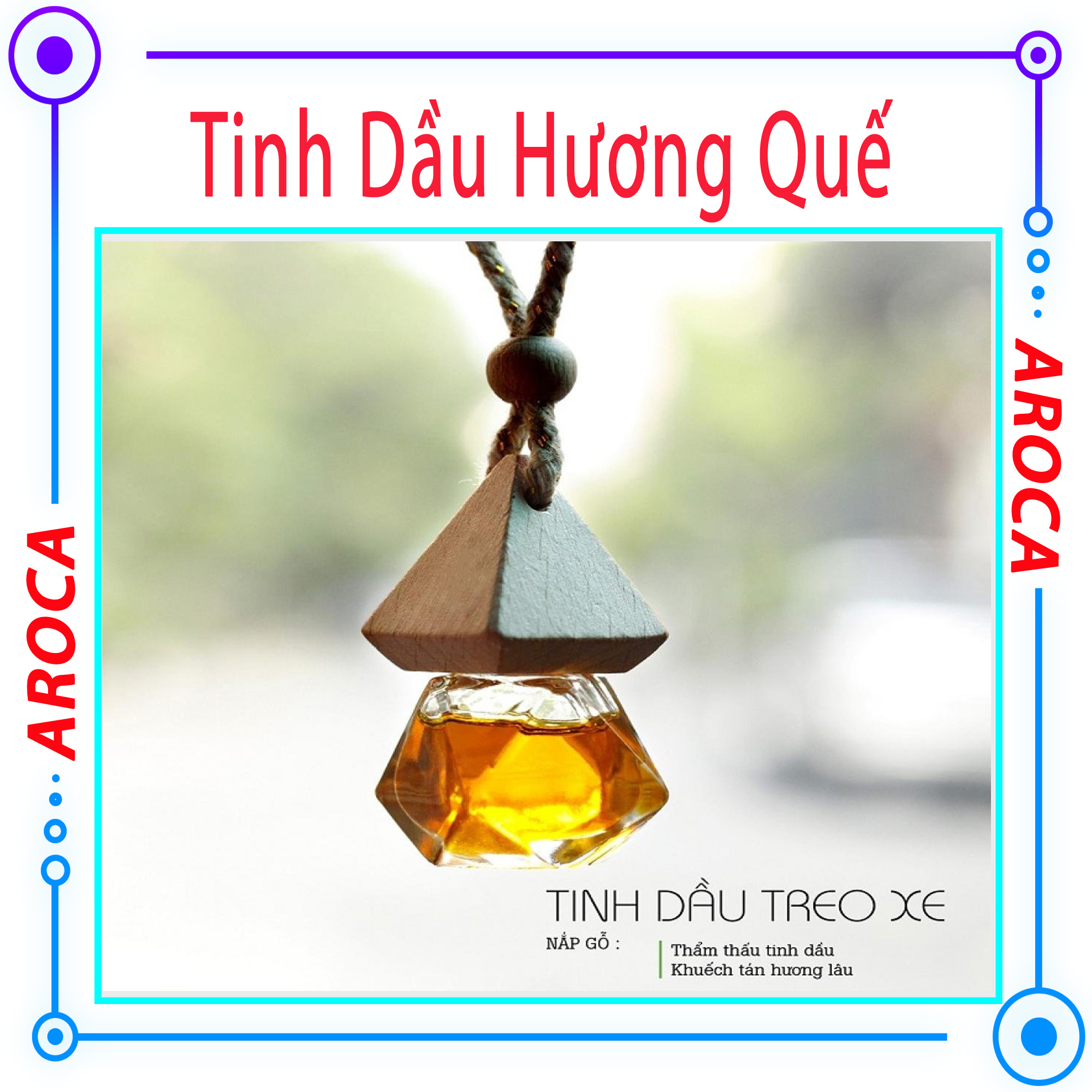 [ Hương Quế ] Lọ tinh dầu nước hoa ô tô - Nước hoa treo xe ô tô - Tinh dầu thơm treo xe hơi - Tỏa hương thơm mát AROCA