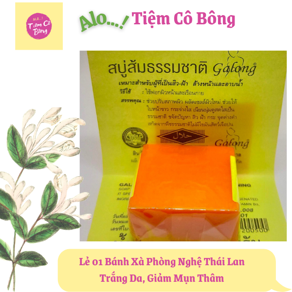 Bán lẻ 01 bánh xà phòng nghệ galong hàng chuẩn xách tay thái lan