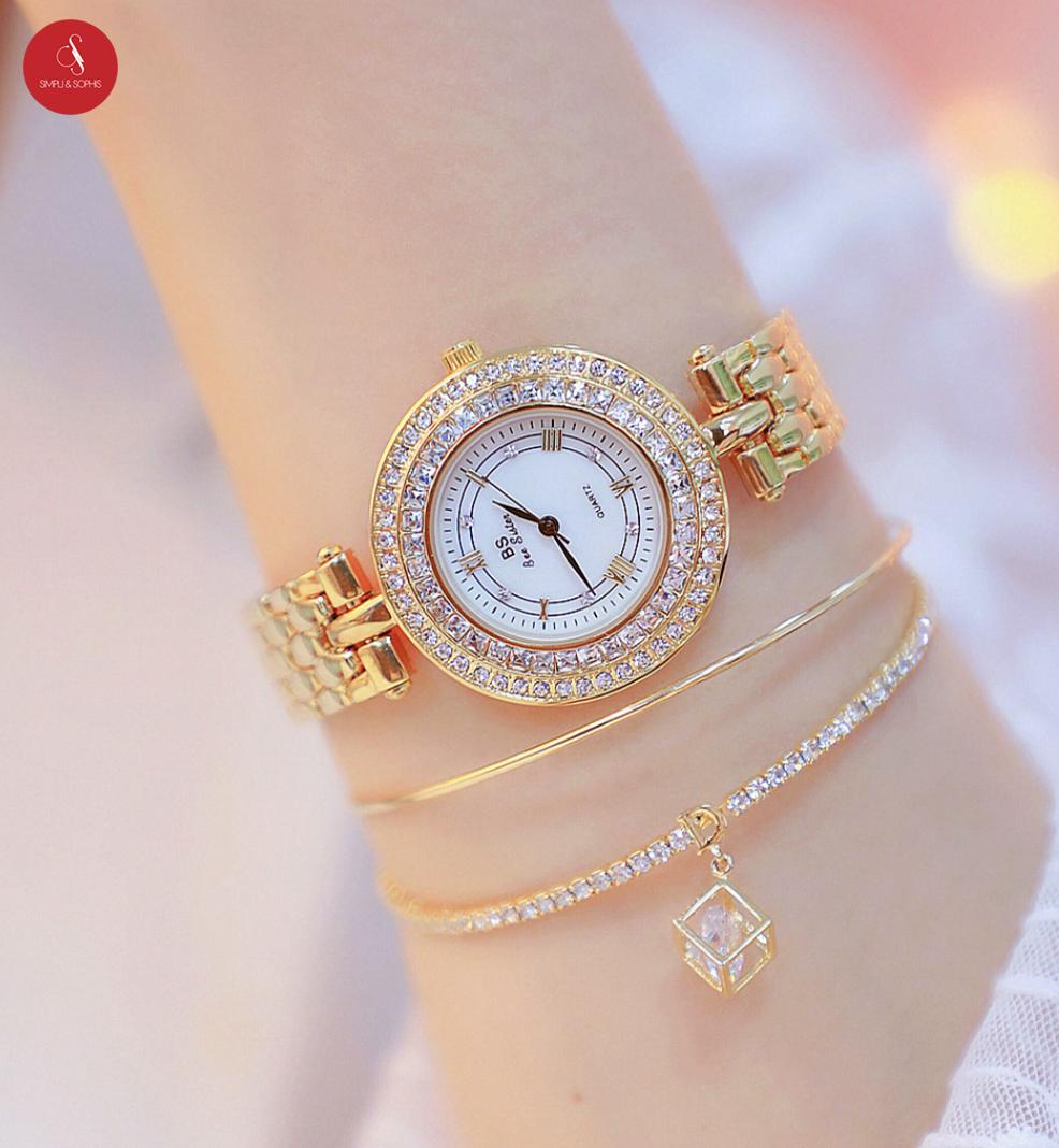 Đồng hồ nữ Bee sister 1559 cao cấp 38mm ( Vàng/ Bạc ) + Tặng hộp đựng đồng hồ thời trang & Pin