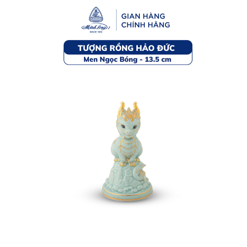 Tượng Rồng Sứ Minh Long Hảo Đức 13.5 cm