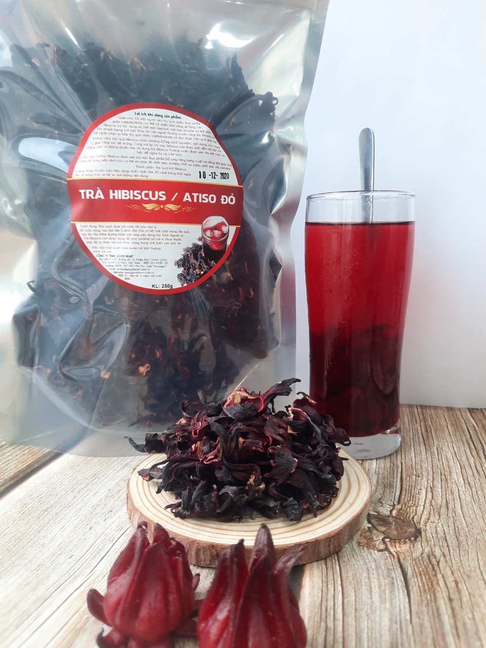 Trà atiso đỏ/ trà hibiscus đỏ đậm 500gr