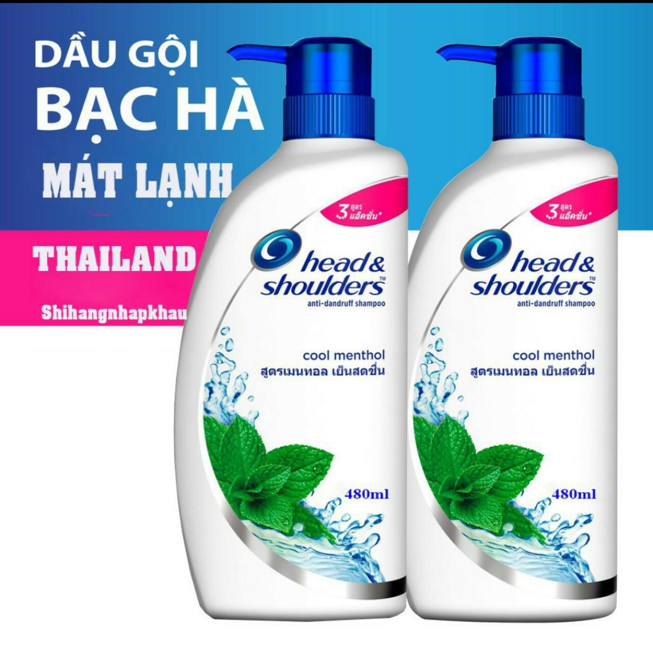 2 chai dầu gội head shoulders 480ml thái lan