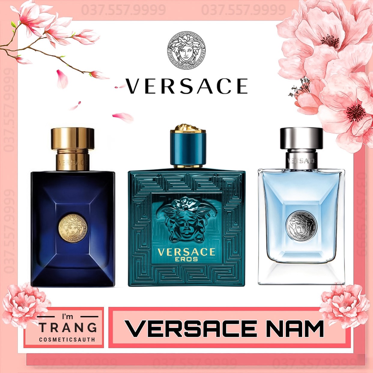 Nước hoa Versace Eros For Men 100ml, Versace Dyland Blue, Pour Homme, Nước Hoa Nam Full Box
