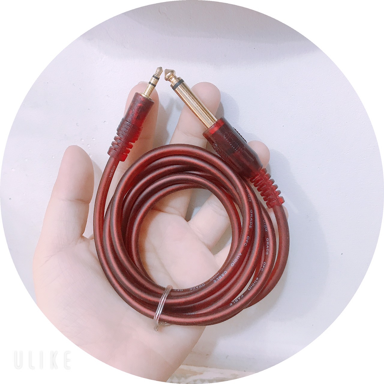 Dây cáp chuyển từ jack 3.5 sang jack 6.5 mono dài 1m