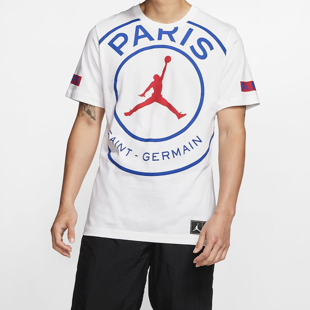 Nike - áo tay ngắn nam m j psg ss logo tee ap-bq83