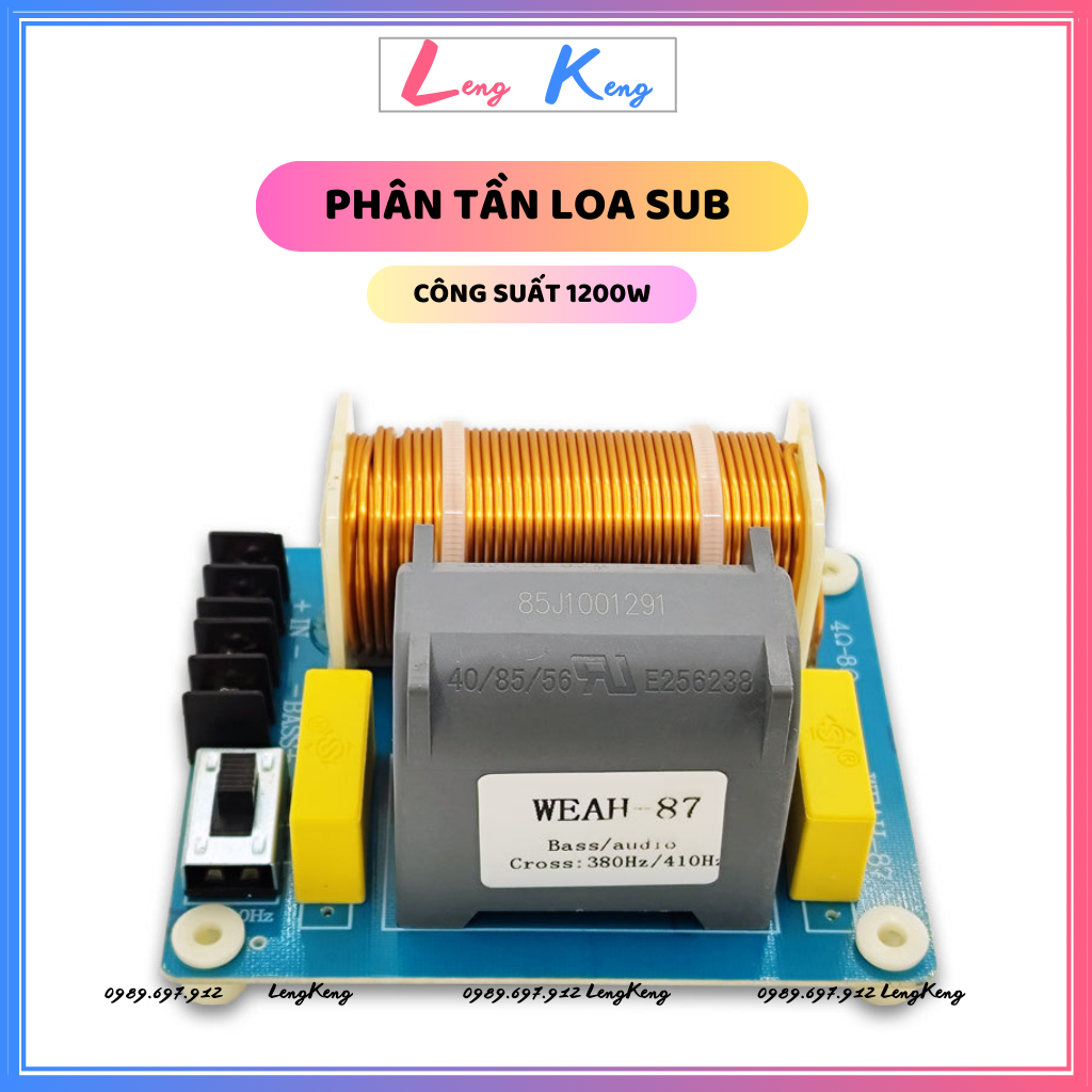 [Giá 1 mạch] Phân tần loa Sub Weah-87 công suất 1200w có thể sử dụng cho loa Sub hơi 30, sub 40, sub 50 | Phân tần loa Sub hơi | Mạch sub | Mạch cắt sub