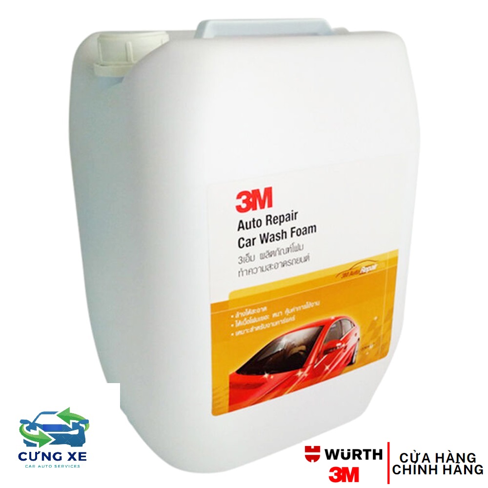 Xà bông rửa xe bọt tuyết 3M Bình 10L- Hàng chính hãng xuất xứ Thái Lan