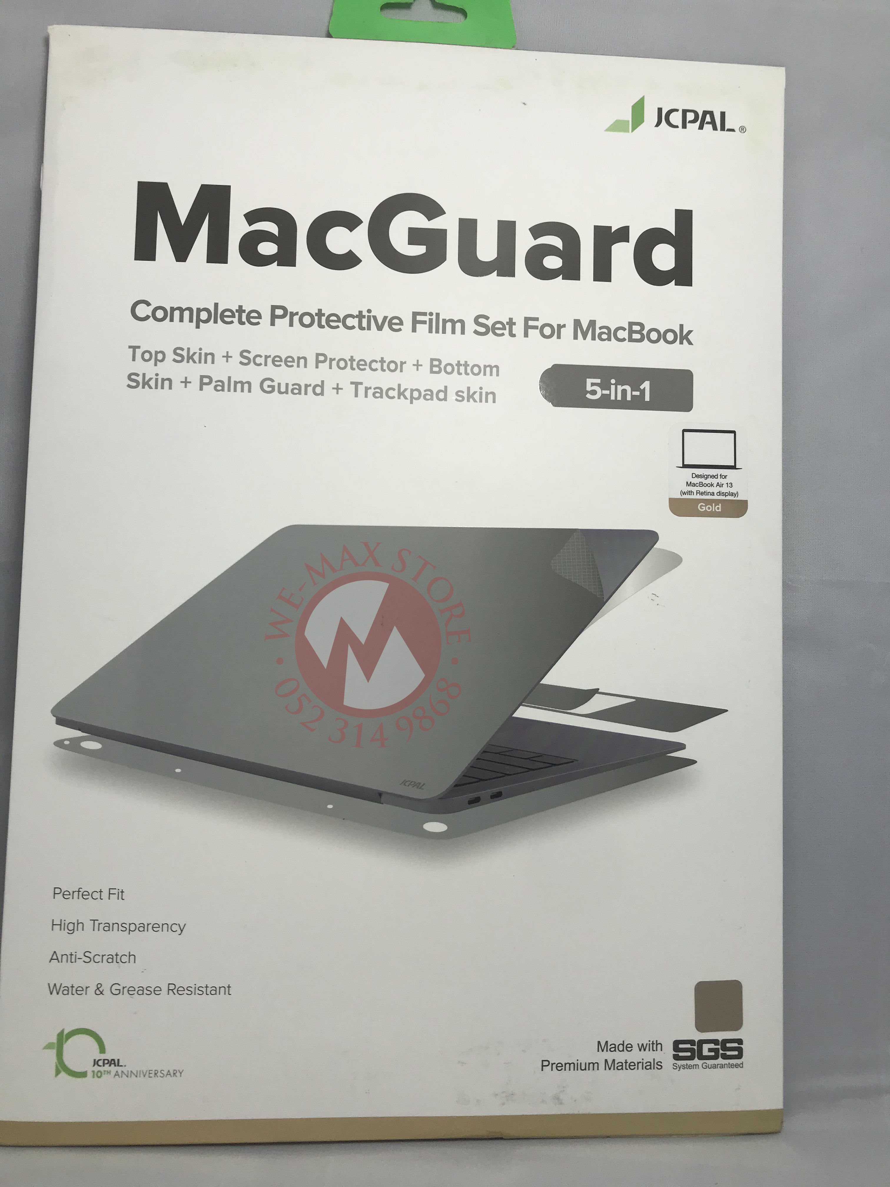Bộ dán full 5 in 1 màu vàng jcpal macguard macbook air 13 2019 -- we-max store
