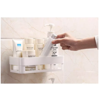 [HCM]Kệ để đồ nhà tắm dán tường  mẫu mới 2020  nhỏ gọn tiện dụng  kệ dán đa năng dùng được nhiều nơi trong gia đình