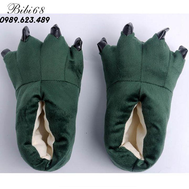 MÃ DECO30 GIẢM 25K Giày dép bông Bộ Đồ thú Khủng Long xanh hổ vằn liền thân lông mịn Pijama dành Cho Người Lớn và Trẻ Em kiểu dáng Động Vật Hoạt Hình Cosplay Đầy Đủ Các Mẫu Mã Kích Cỡ nhiều màu đón giáng sinh HOT độc và lạ Decoshop68
