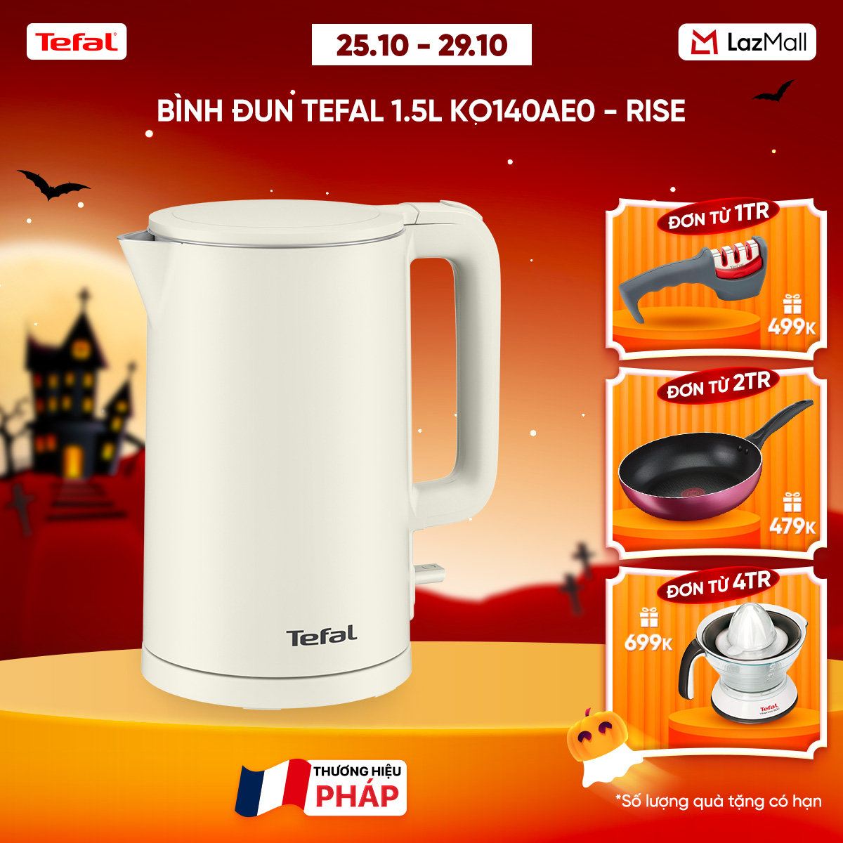 Bình đun Tefal 1.5L KO140AE0 - Rise