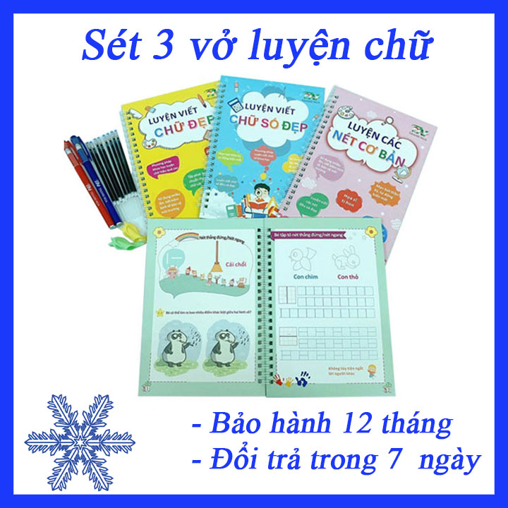 (TẶNG KÈM 3 BÚT 9 NGÒI) Sét 3 quyển sách tô màu luyện chữ THANH NGA cho bé, Set 3 quyển sách tập tô tự bay màu mực sau 10p kèm miếng đệm bút,sách tập tô bay mực- sách tập tô- sách tập tô chữ cái, sách tập tô tự xóa,sách tập viết cho bé