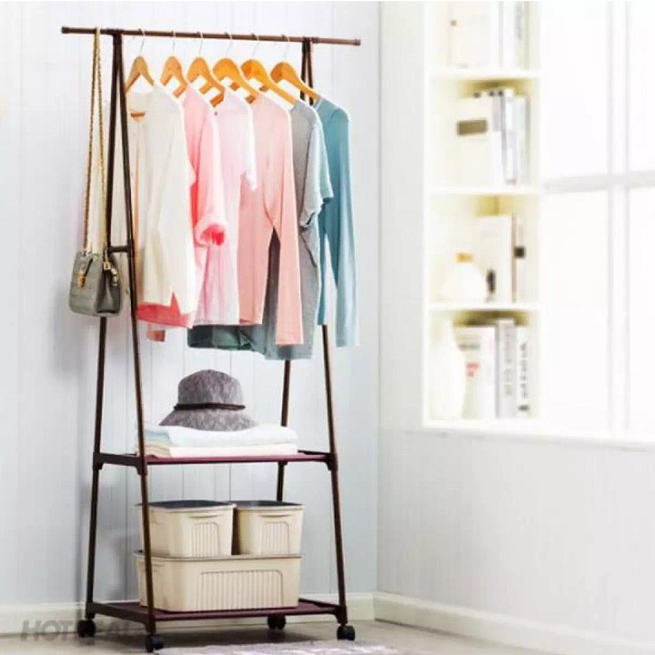 [ KỆ TREO QUẦN ÁO ] Giá treo quần áo - Kệ treo quần áo khung kim loại, Kệ treo quần áo có giá treo đa năng, Kệ treo quần áo đa năng tiện dụng,Kệ treo quần áo chữ A có bánh xe di chuyển tiện lợi