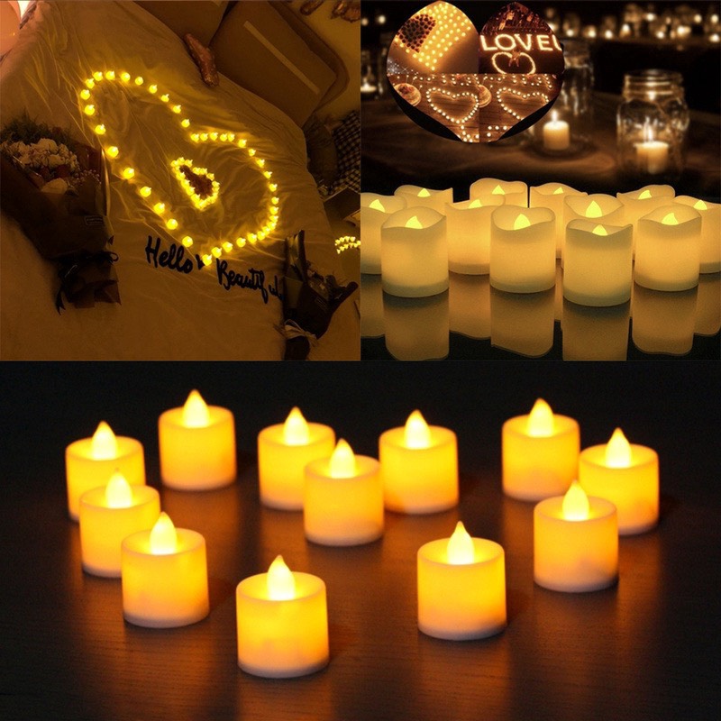 Nến điện tử LED mini kèm sẵn pin trang trí