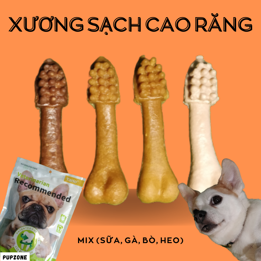 PupZone Xương Sạch Răng Yaho Cho Chó Đánh Bay Cao Răng