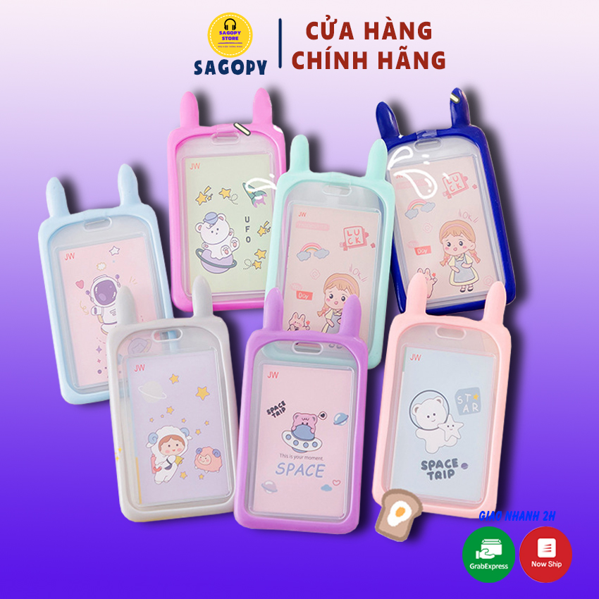 Dây đeo kèm bảng tên thẻ học sinh sinh viên phong cách Ulzzang Hàn Quốc vintage,dây treo thẻ, điện thoại hình ngộ nghĩnh